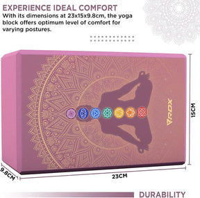 RDX Yoga Block Set - High Density Eva Foam Yoga Brick Easy Grip Surface