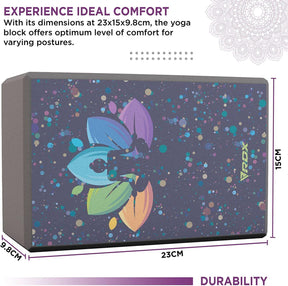 RDX Yoga Block Set - High Density Eva Foam Yoga Brick Easy Grip Surface