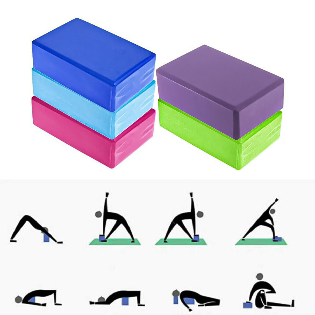 Best Yoga Blocks UK - 1/2pcs Workouts Brick Foam Fitness Exercise