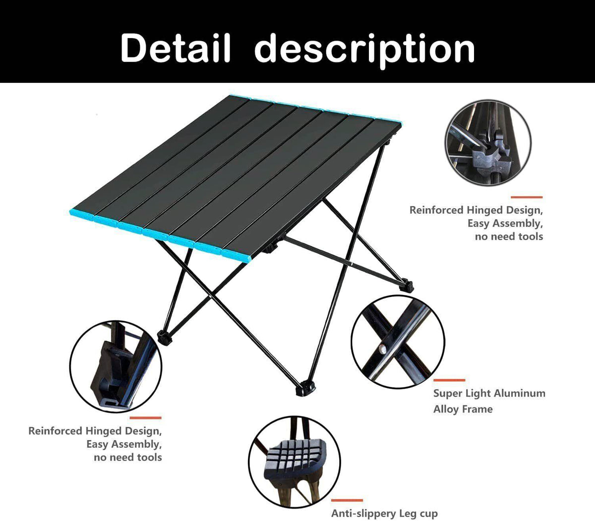 adjustable camping table