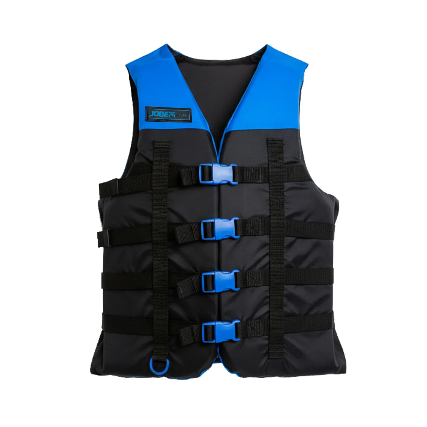black blue life jacket