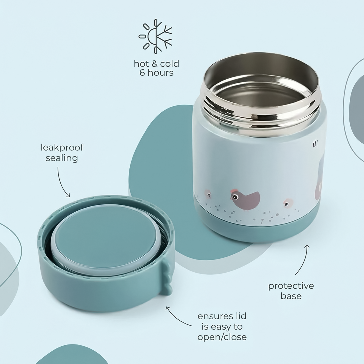 blue color container features