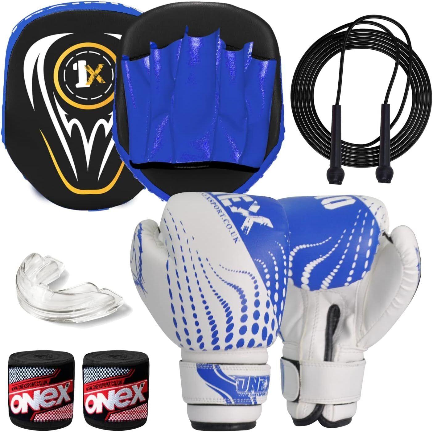 boxing gloves and pads