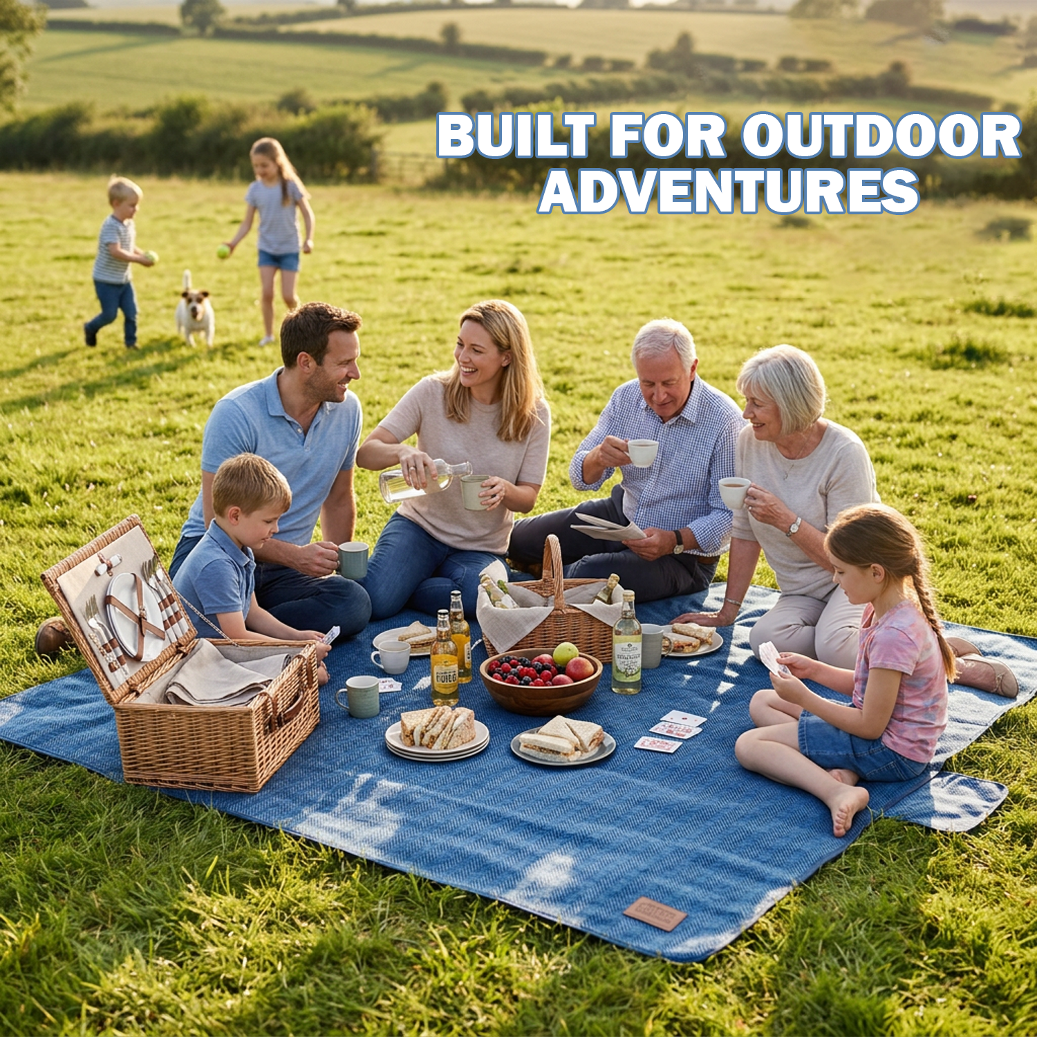 family having picnic 