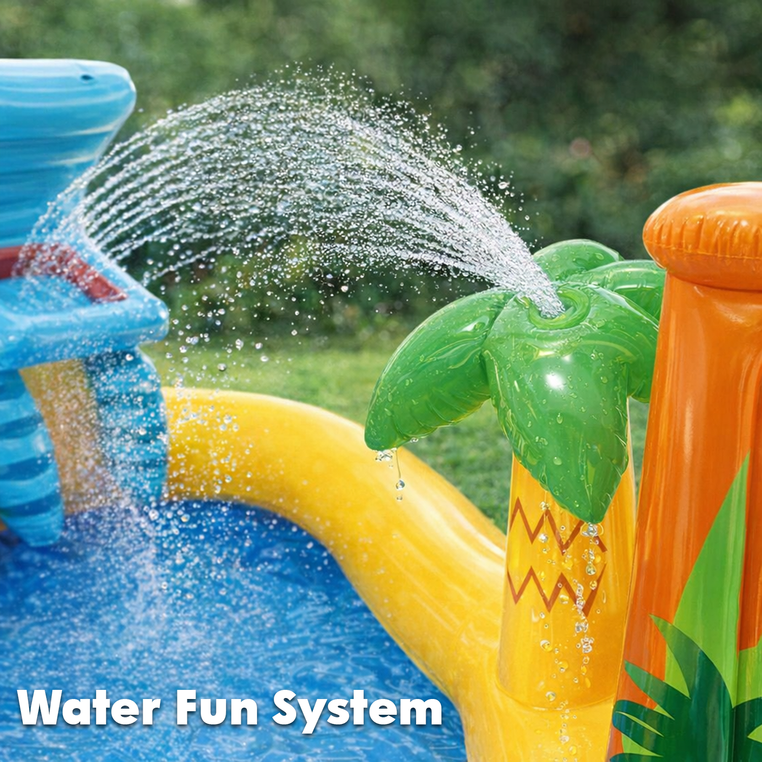 feature of dinosaur paddling pool 