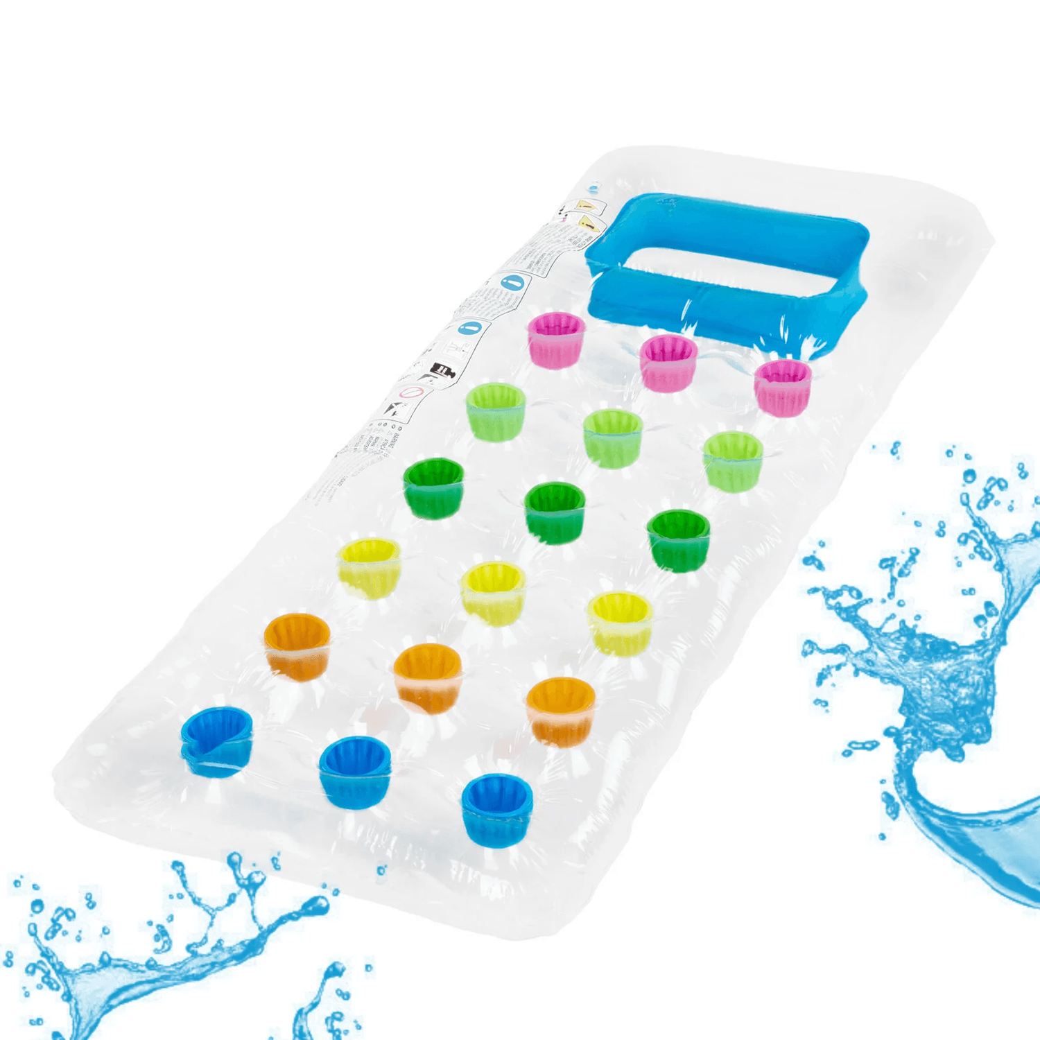 Inflatable Pool Float 18 Pocket PVC Lilo Pool Sun Lounger Air Bed Maskura Store Get Trendy Get Fit