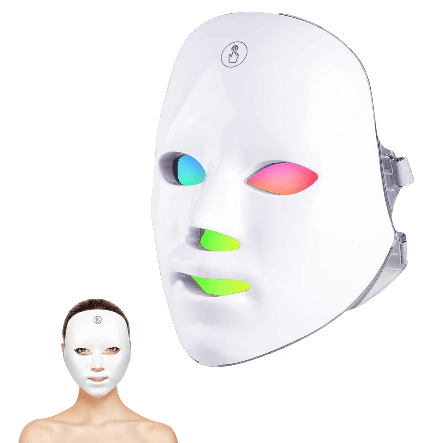 LED Face Mask - 7 Colors Photon Skin Therapy Rejuvenation Wireless