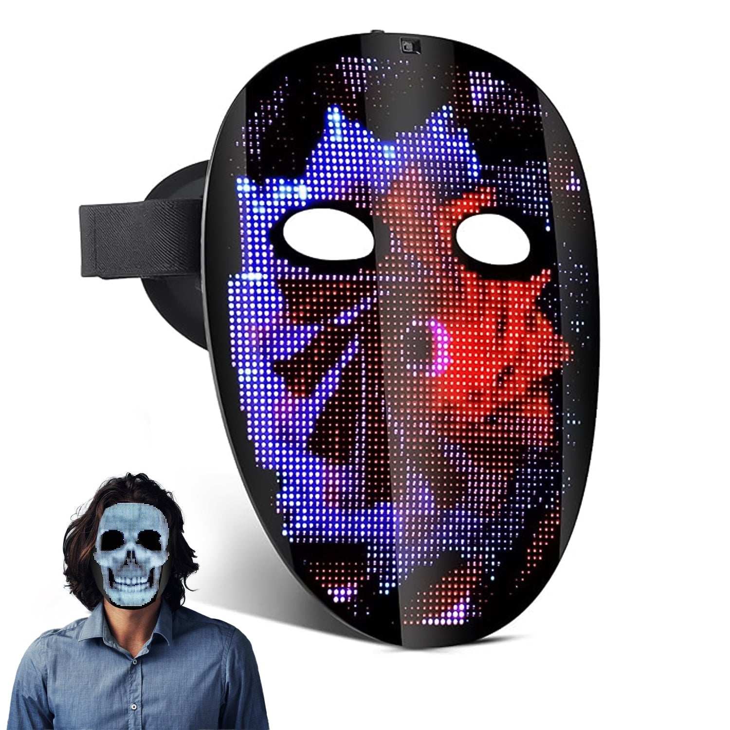 led halloween mask