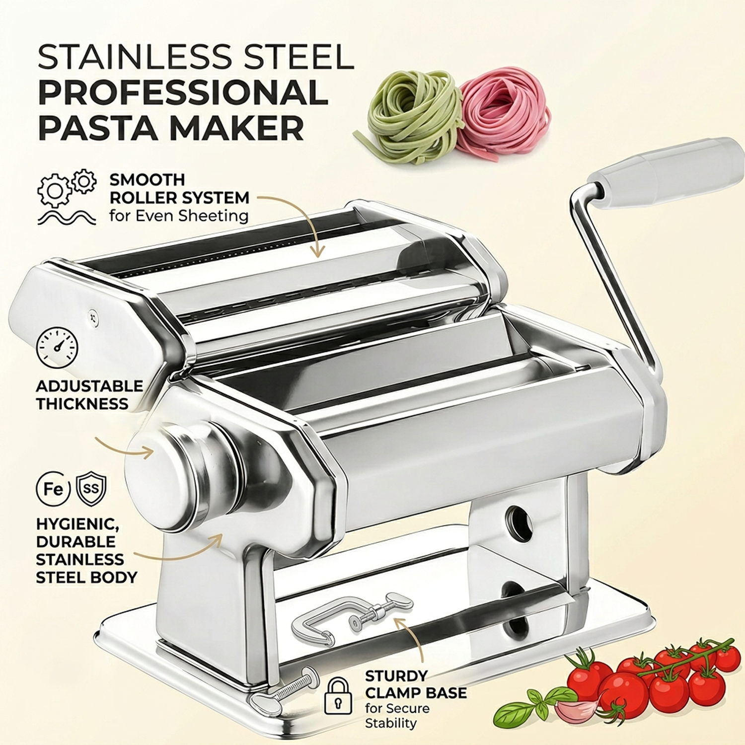 pasta maker roller machine features