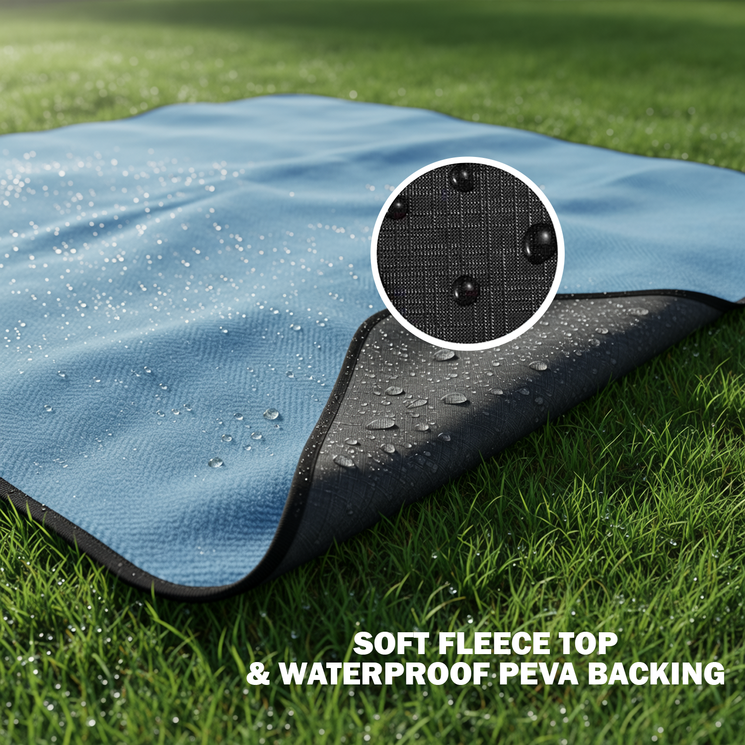 picnic blanket waterproof soft fleece top