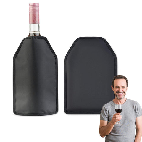 Wine Cooler Sleeve - Wine Bottle Cooler Sleeve Slip On Cooling Sleeve Chiller Gel Pad No Ice Needed