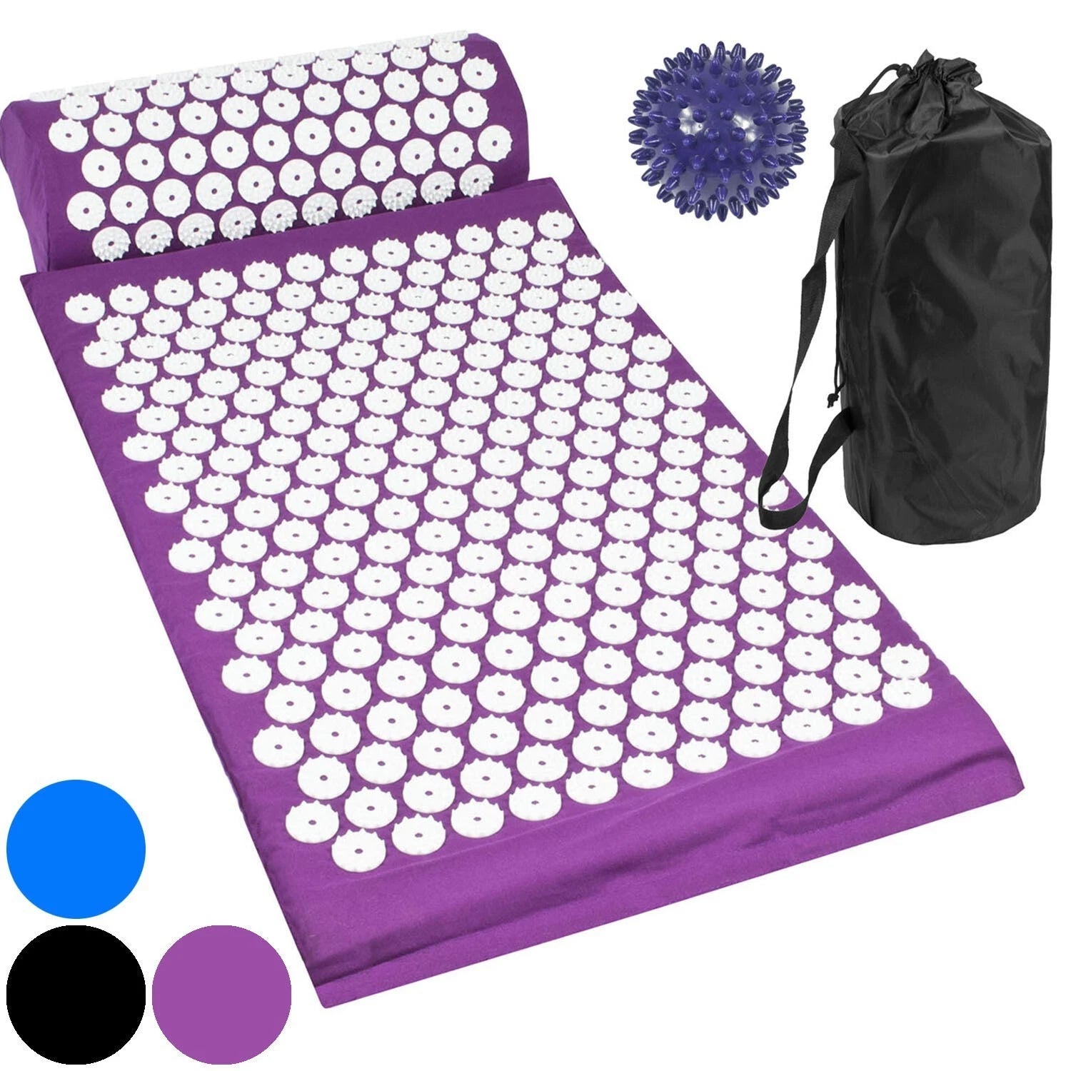 Best Acupressure Mat UK -  Yoga Acupressure Massage Mat Ball Spiky Pain Stress Soreness Relax Body