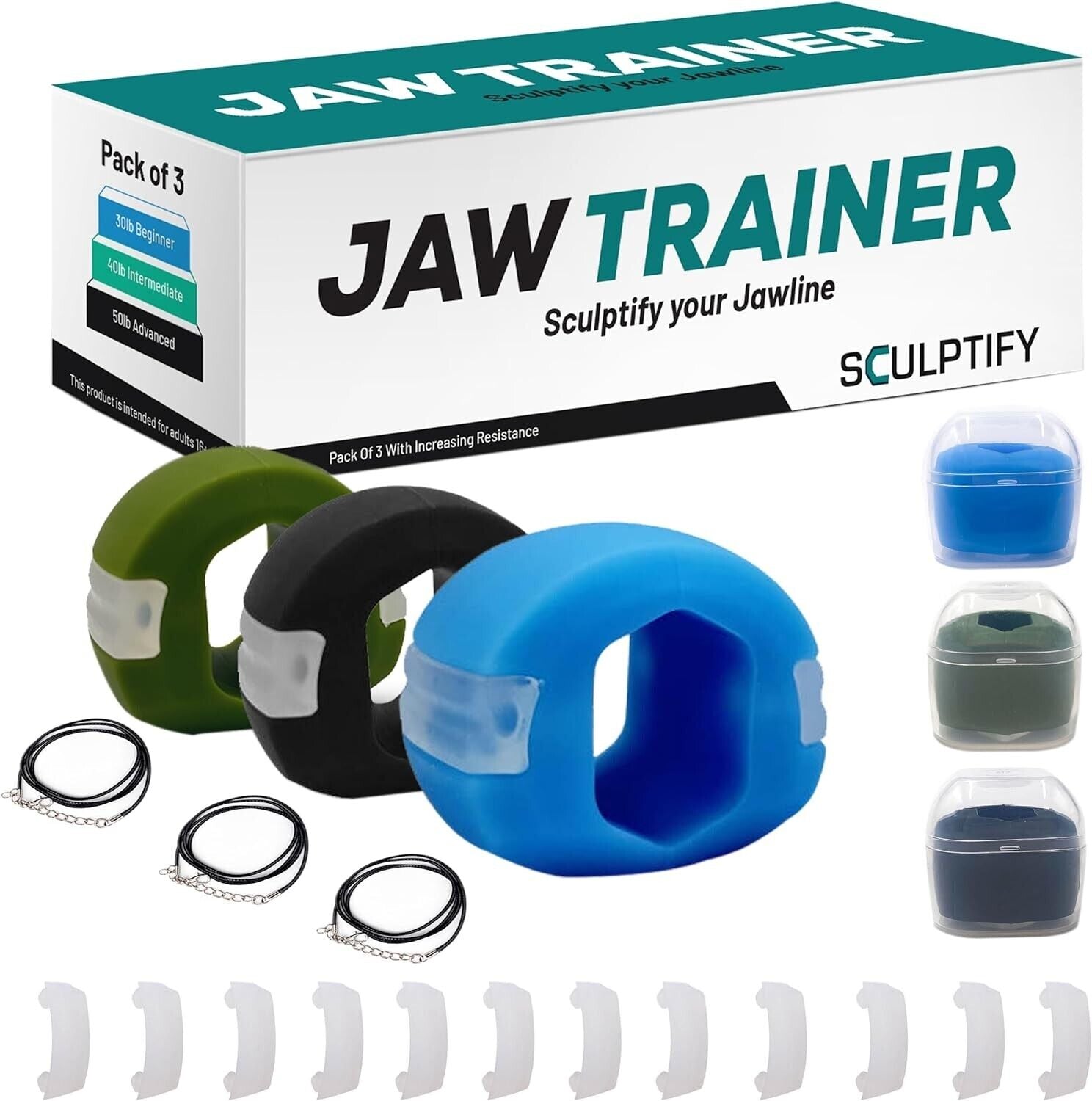Jawline Workout Tool - Jaw Trainer Silica Gel Jaw Line Jaw Exerciser Face  Neck Mouth Toning Jawrsize Training Ball