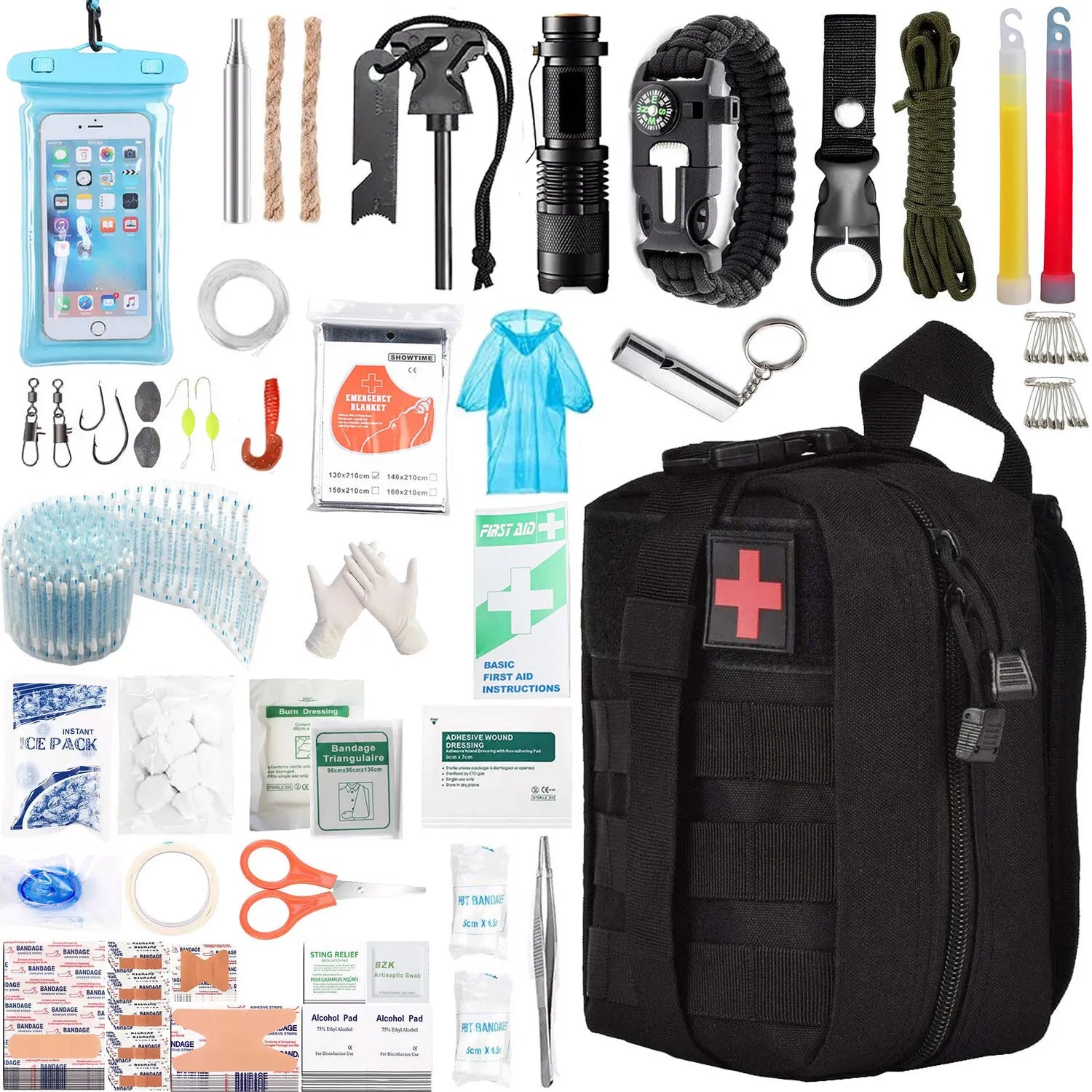 Hiking First Aid Kit UK 147 Survival Kit Camping Hiking Best Offer