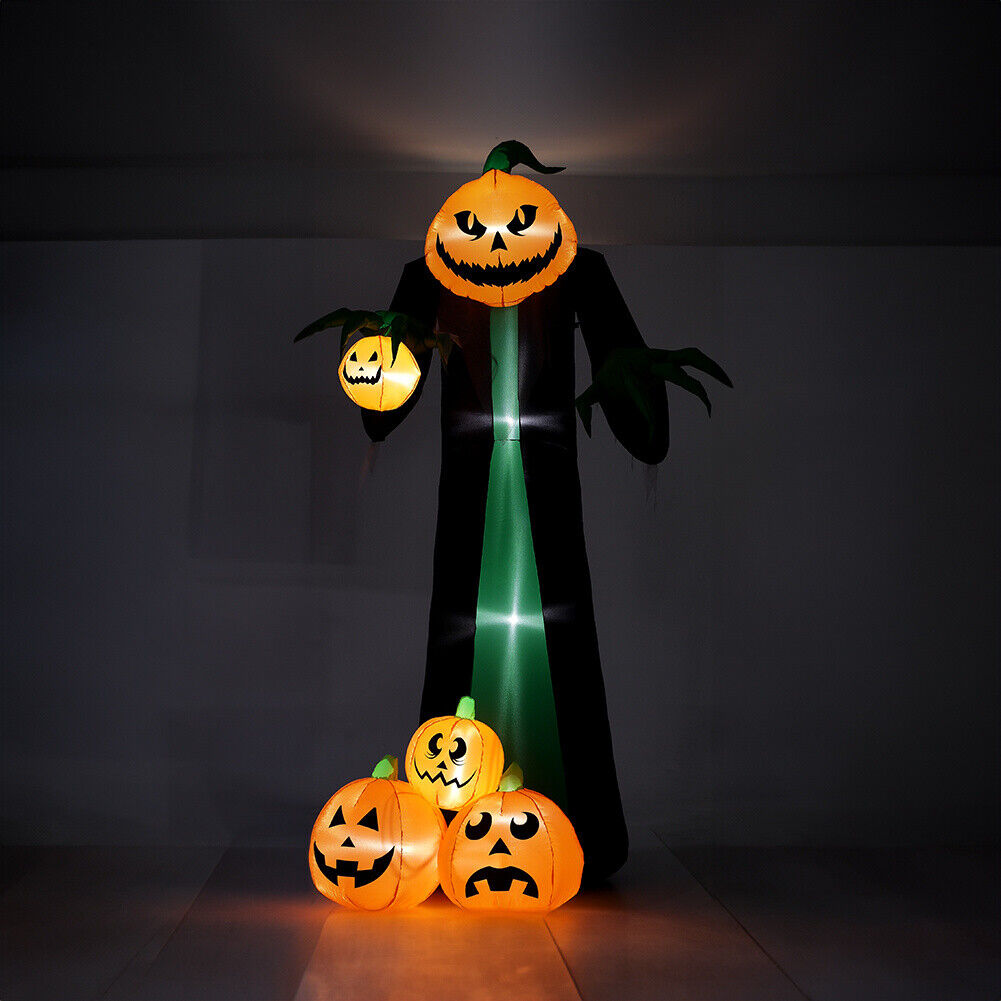 Tall Inflatable Halloween Pumpkin Ghost