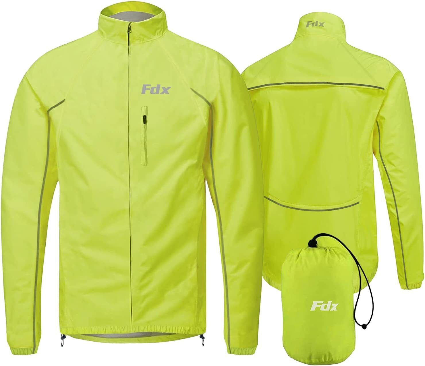 Best Waterproof Cycling Jacket - Mens Cycling Jacket Hi Viz Highly Visible Windproof Waterproof Breathable Mens