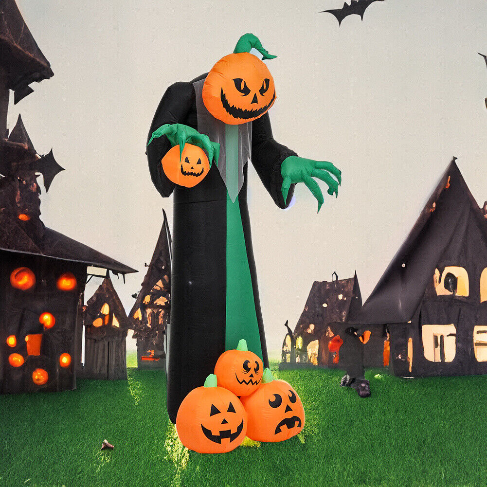 Halloween Inflatable UK - Inflatable 2.4m Tall Pumpkin Man Halloween