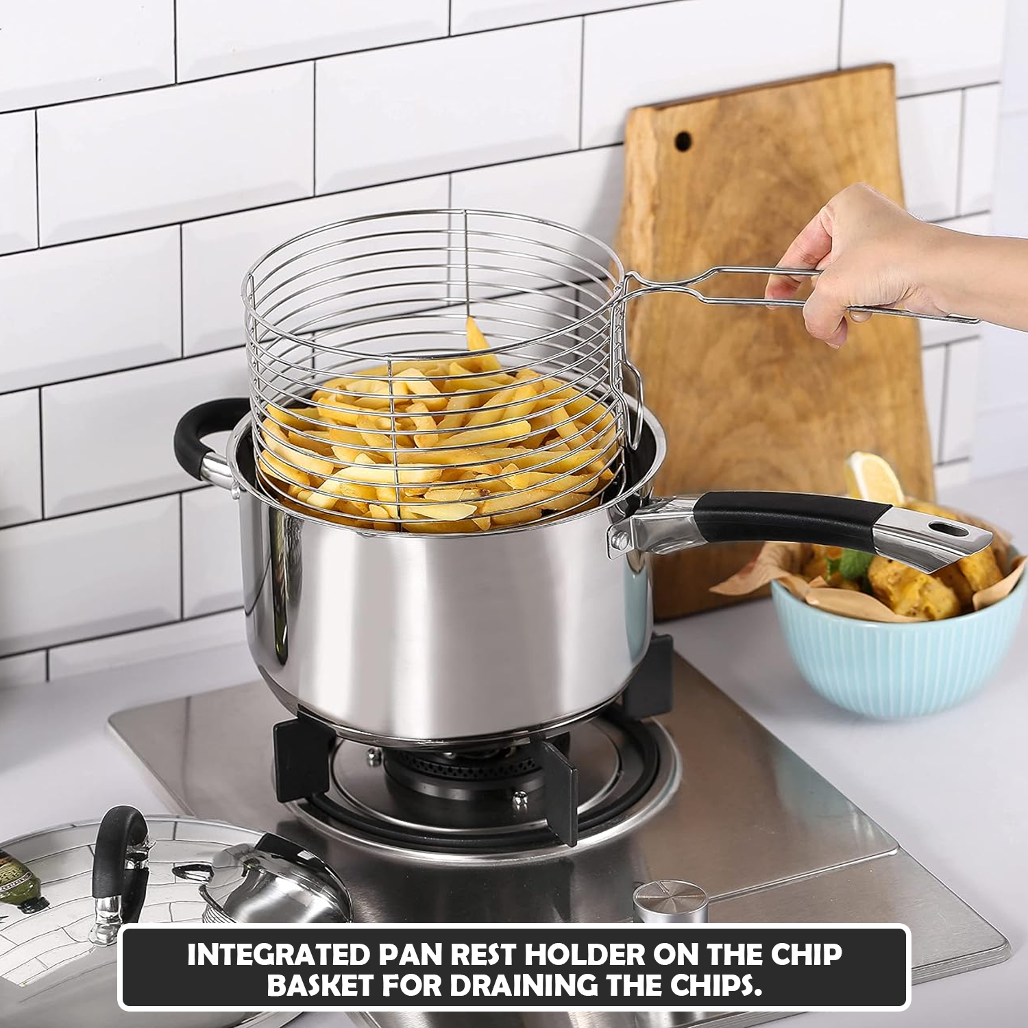 stainless steel chip pan