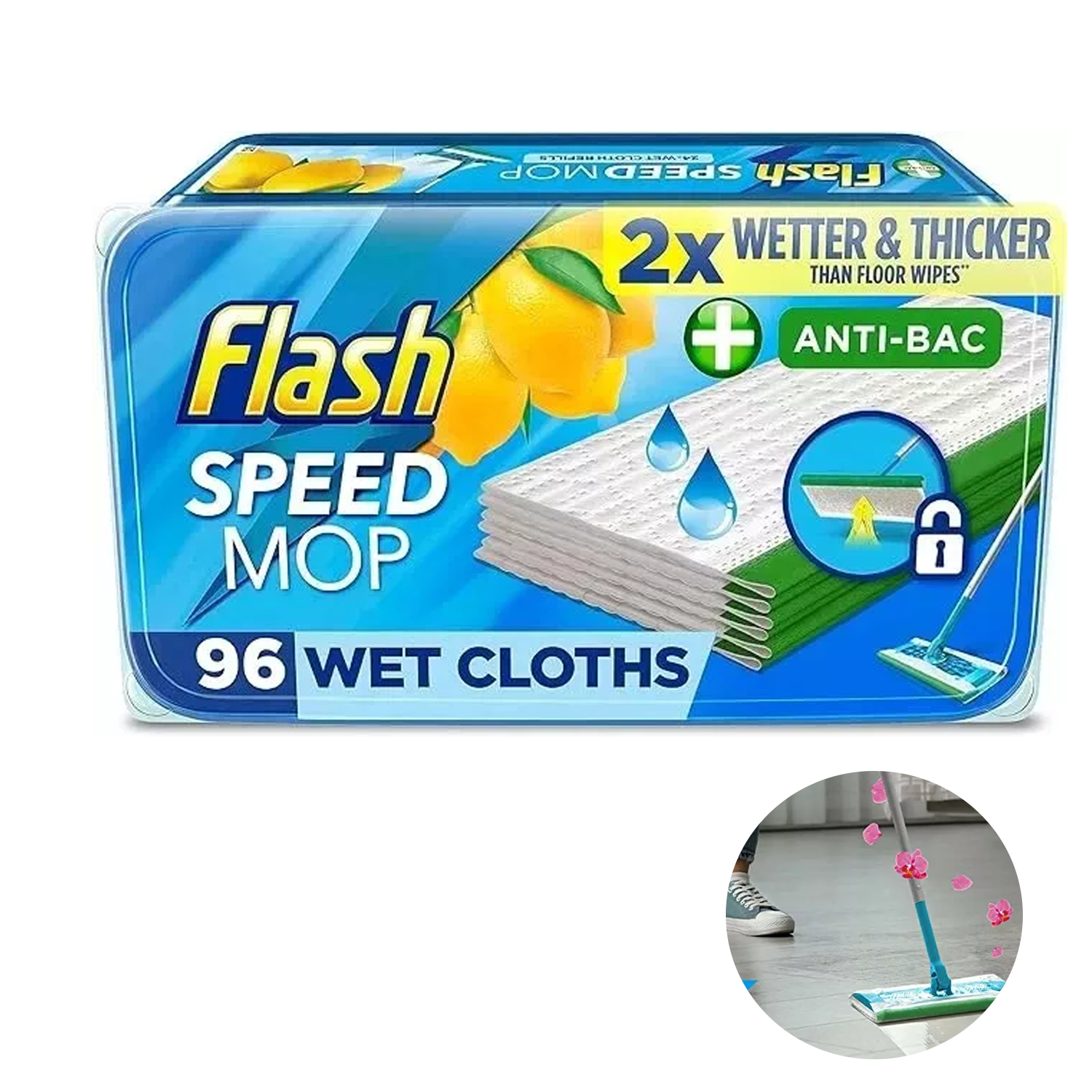 wet mopping cloths
