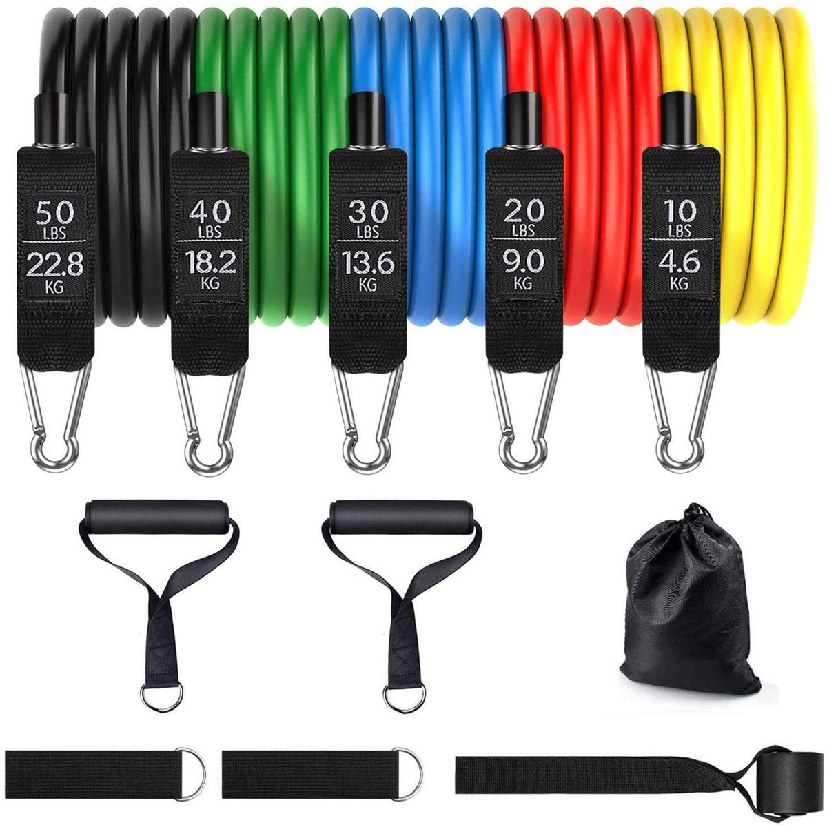 150lbs resistance band set