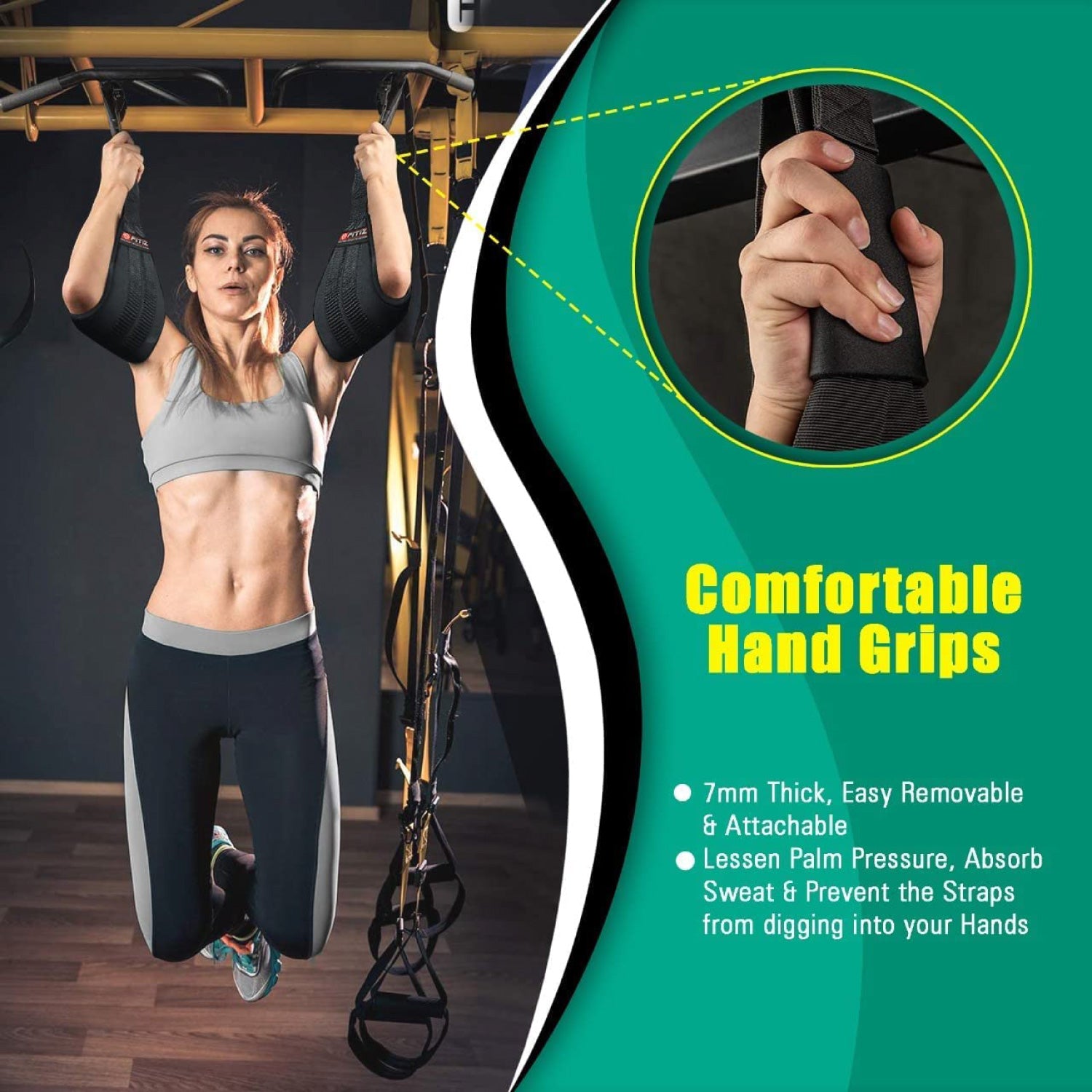 Hanging Ab Straps - Ab Sling Abdominal Crunch Gym Leg Raise Pull