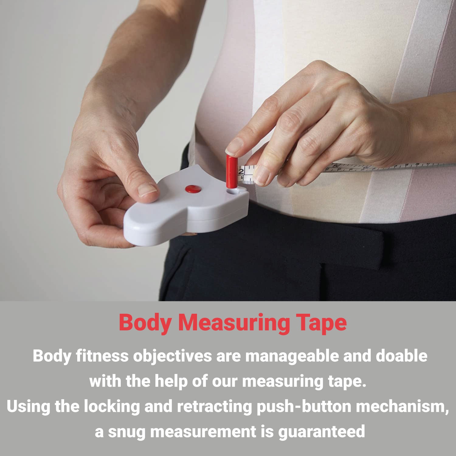 Smart Tape Measure Body Digital Self Tightening Tape Measure Soft Inch  Centimeter Retractable Waist Circumference Measuring