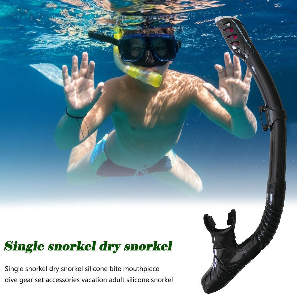 Swimming Breathing Tube - Dry Snorkel-Diving Snorkel For Scuba Diving Freediving Snorkeling With Top Dry Valve And Comfortable Mouthpiece Snorkel
