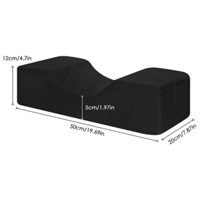 Eyelash Extension Pillow - U-shape Ergonomic Curve Pillow, Makeup Grafting Eyelash Pillow Neck Support Curve for Salon Home (Black)