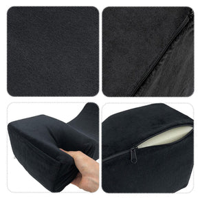 Eyelash Extension Pillow - U-shape Ergonomic Curve Pillow, Makeup Grafting Eyelash Pillow Neck Support Curve for Salon Home (Black)