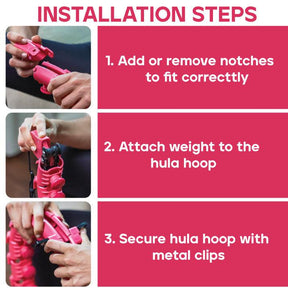 MASKURA Smart Weighted Hula Hoop With Counter 27 knots - Weight Loss Hula Hoop, Smart Fitness, Adjustable Ring Size With Counter Suitable For Adult