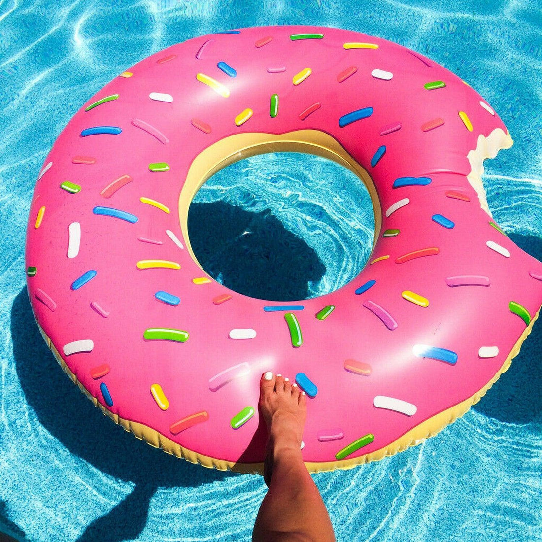 Inflatable D Rings Home Inflatable Donut Ring - Inflatable Donut Tube Float Pool Toy Swim ...