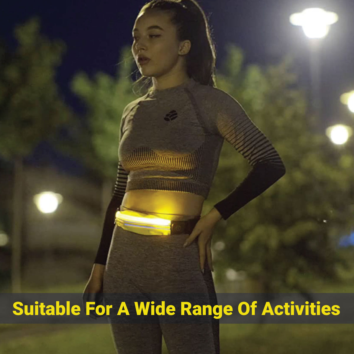 Ultra Yellow Coloured LED Reflective Running Belt