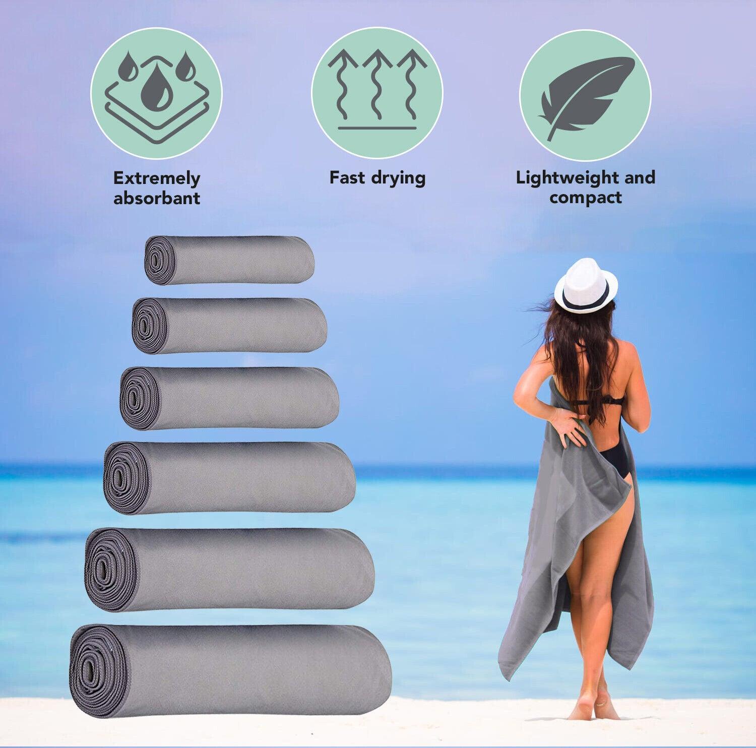 Eono Microfiber Towel - Perfect Sports Towel, Microfibre Towel, Perfect Sports Towel, Travel Towel, Swimming Towel, and Beach Towel, Fast Drying