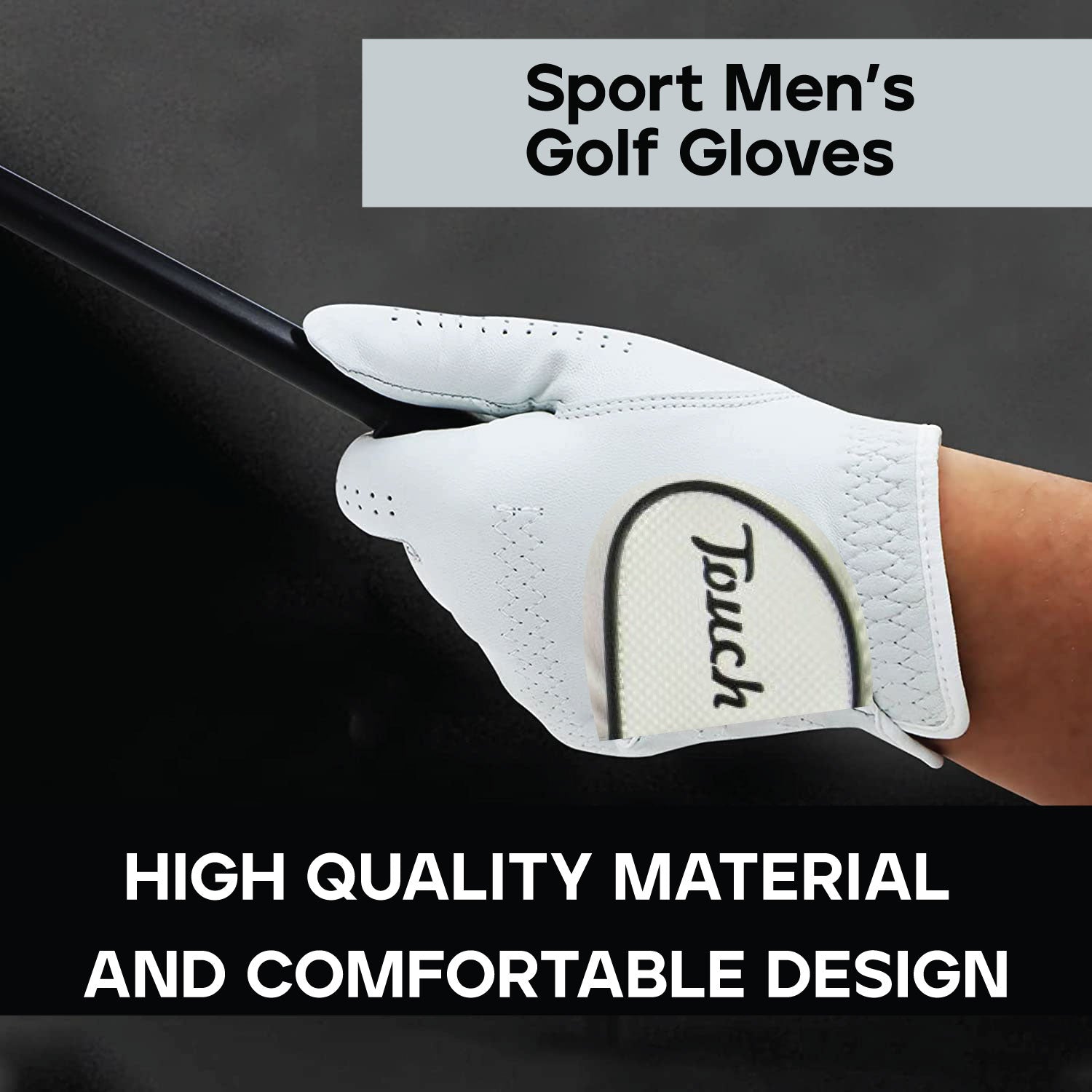 Golf Gloves Left Hand - Mens Golf Gloves Left Hand Right Leather Cabretta With Ball Marker Value Pack, Golf Gloves Men All Weather Soft Comfortable