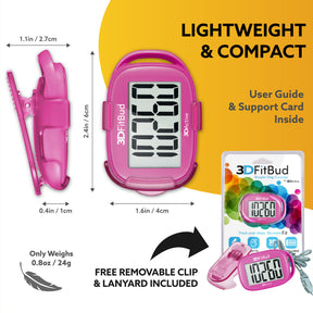 Simple Step Counter - Simple Step Counter Walking 3D Pedometer with Clip and Lanyard, A420S