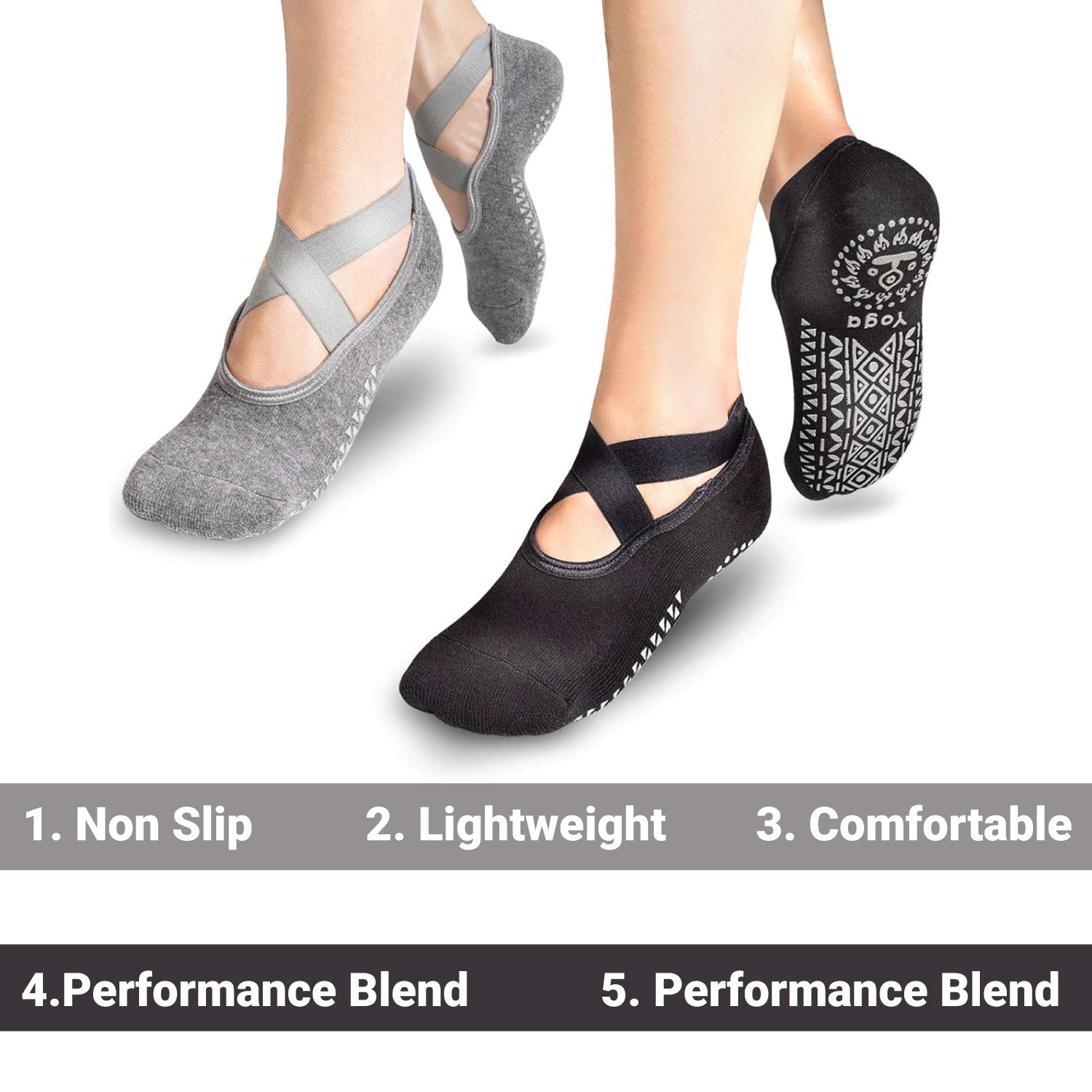 Toeless Yoga Socks - Tucketts Women's Allegro Pilates Socks