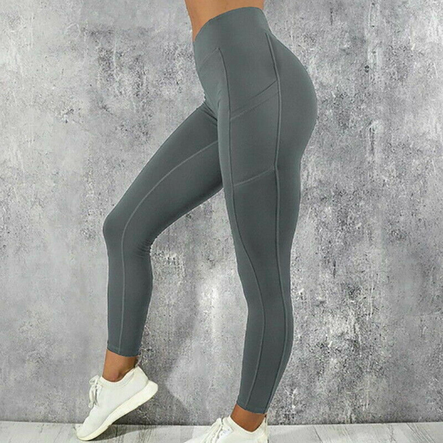 Workout Leggings for Women - Sports & Gym Clothes Ideal for Running, General Fitness Wear and Yoga w/Hidden Pocket Design