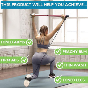 Portable Pilates Bar Kit - Workout Bar, | Gym Equipment for Home Use, Exercise Bar, Exercise Equipment for Women, Pilates Stick, Gym Stick