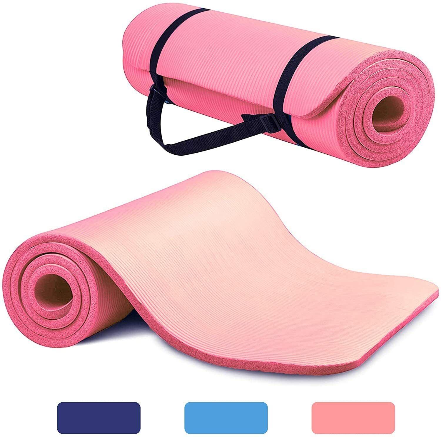 Thickest Yoga Mat - TPE Gymnastics Mat, Training Mat, Non-Slip Pilates Mat, Yoga Fitness Mat, Eco friendly Yoga mat for fitness Gym