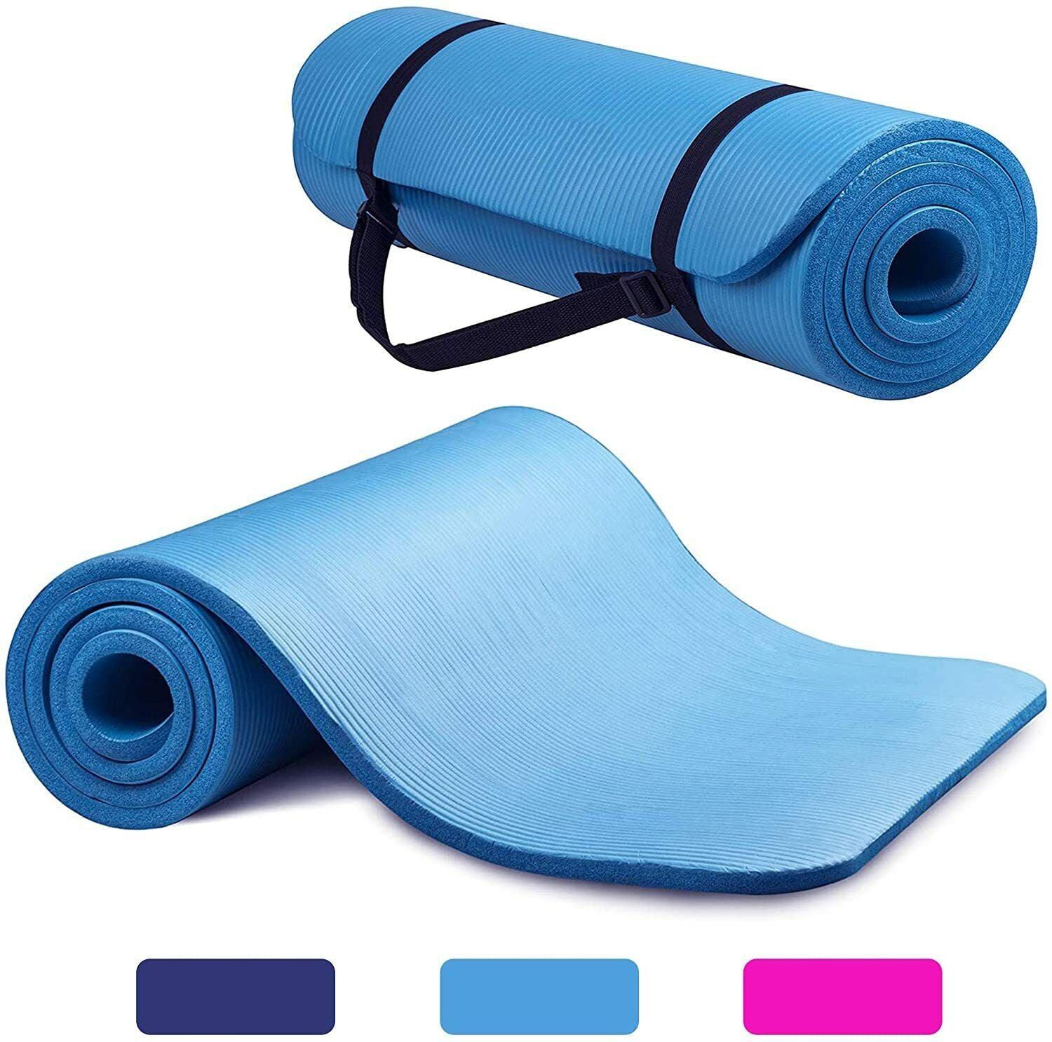 Thickest Yoga Mat - TPE Gymnastics Mat, Training Mat, Non-Slip Pilates Mat, Yoga Fitness Mat, Eco friendly Yoga mat for fitness Gym