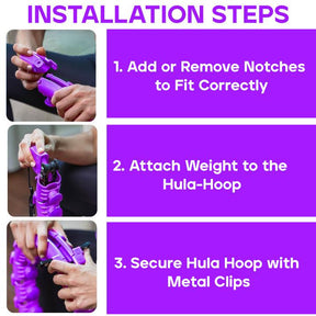 MASKURA Smart Weighted Hula Hoop With Counter 27 knots - Weight Loss Hula Hoop, Smart Fitness, Adjustable Ring Size With Counter Suitable For Adult
